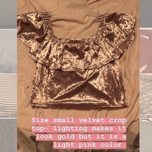 Velvet crop top